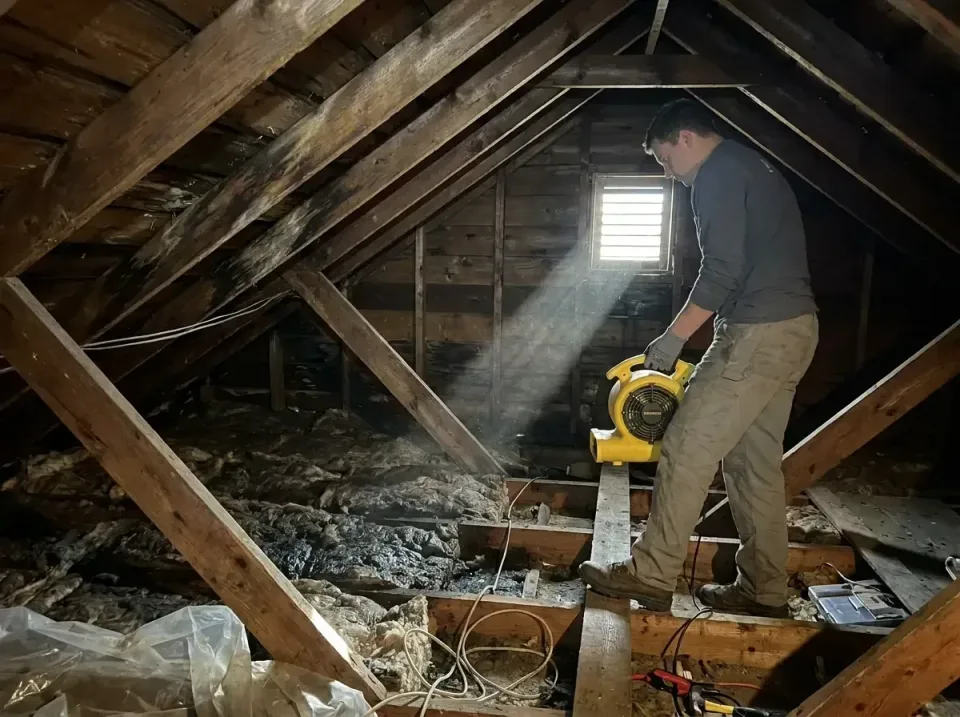 attic-water-damage-drying-proc-007 — frequently asked questions, Emergency Water Extraction & 24/7 Flood Response in Leavenw…